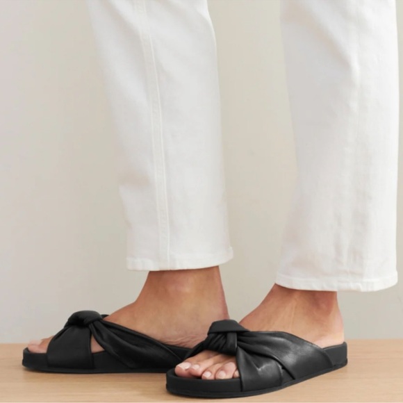 Jenni Kayne Leather Knot Sandals Black Size 38 - Picture 3 of 16